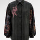 Viola Embroidery Shirt - Dark Viola