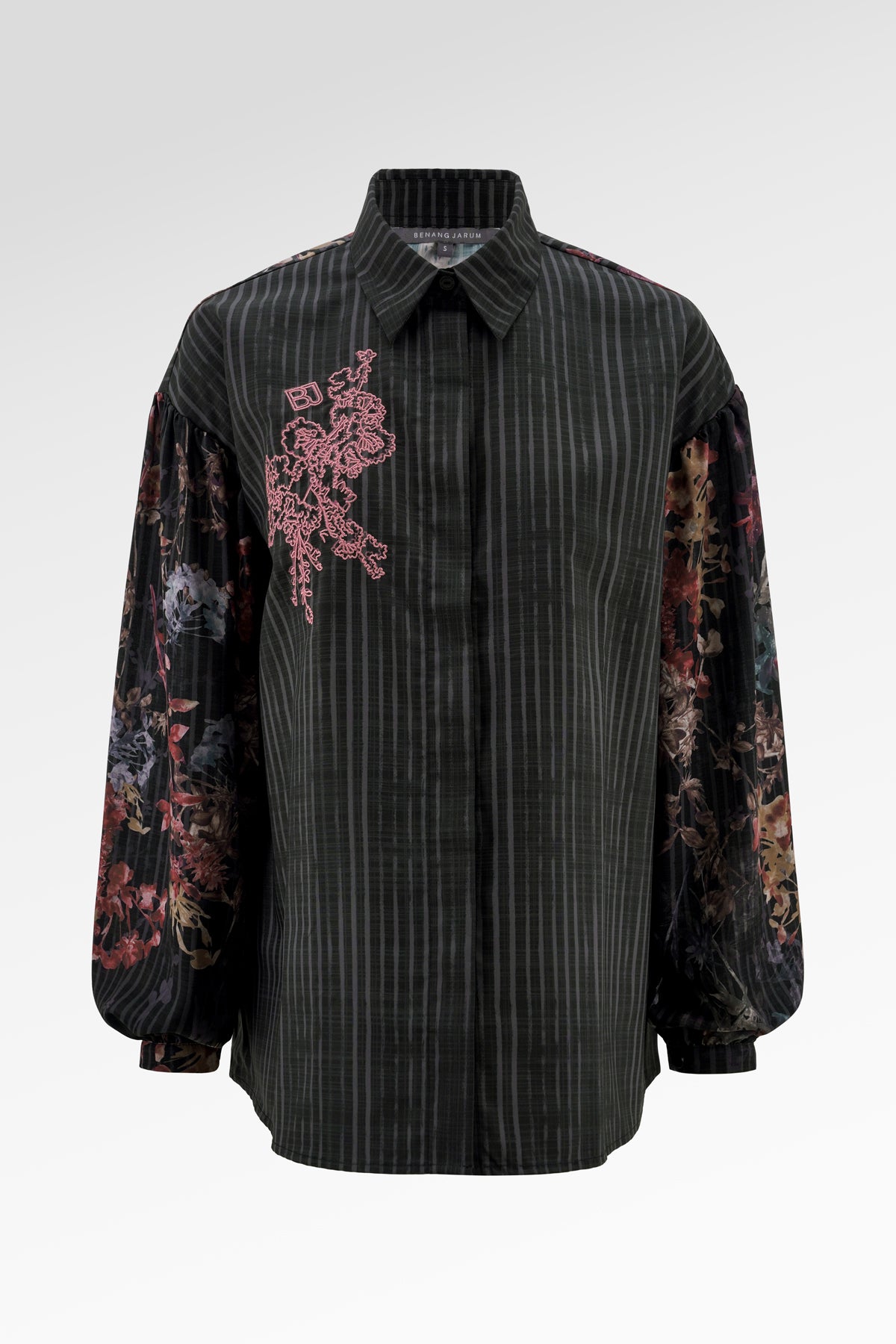 Viola Embroidery Shirt - Dark Viola