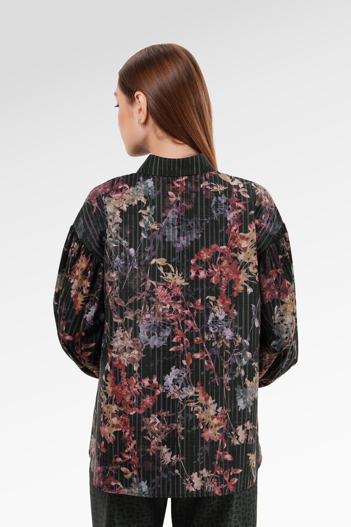 Viola Embroidery Shirt - Dark Viola