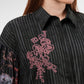 Viola Embroidery Shirt - Dark Viola