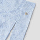 Waves Monogram Tie Back Shawl - Crystal Blue