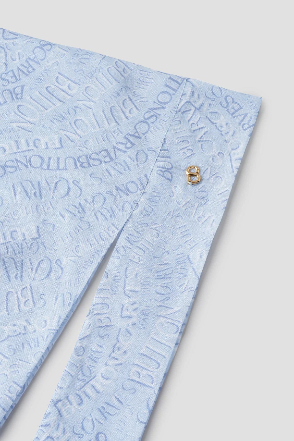 Waves Monogram Tie Back Shawl - Crystal Blue