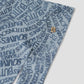 Waves Monogram Tie Back Shawl - Endless Sky