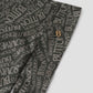 Waves Monogram Tie Back Shawl - Seal Brown