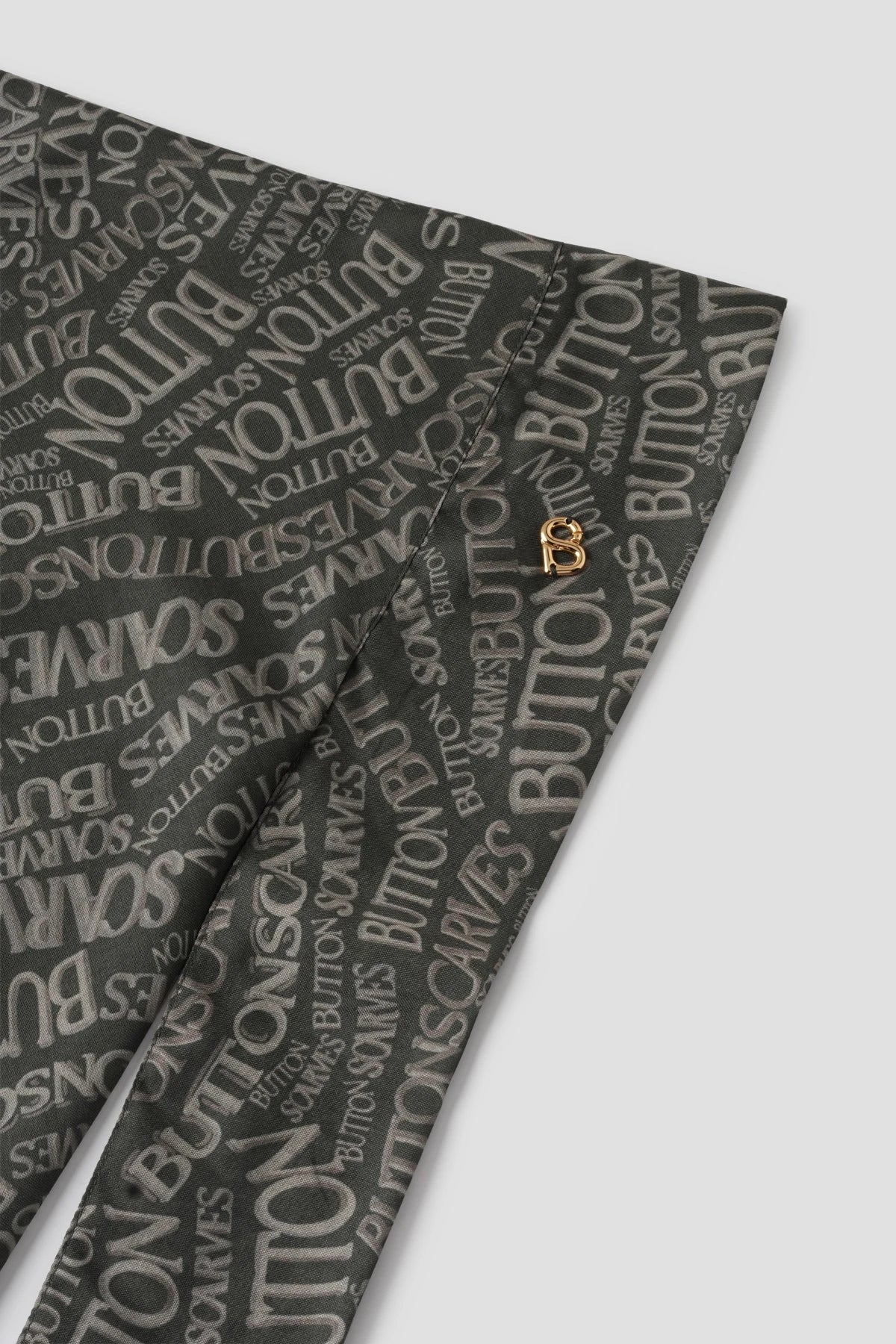 Waves Monogram Tie Back Shawl - Seal Brown