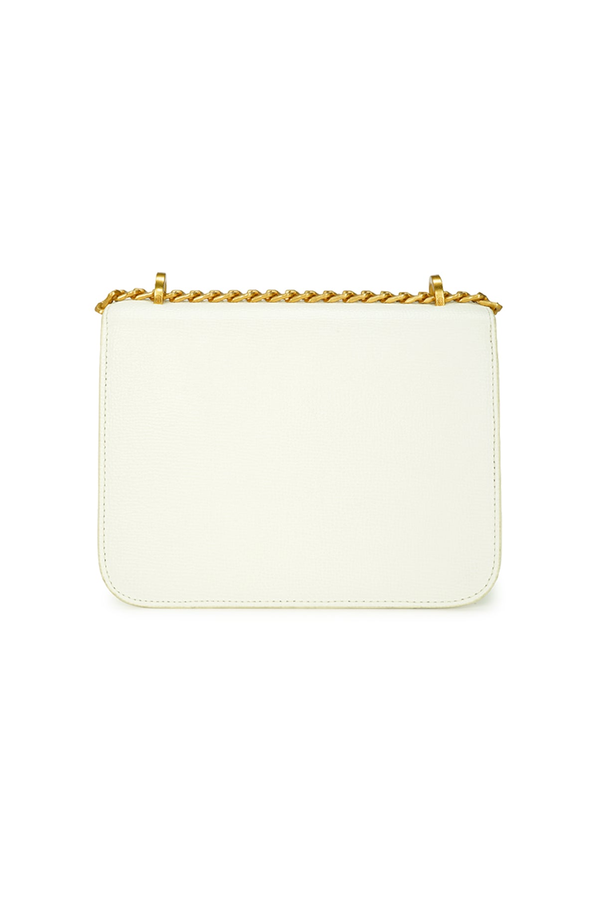 Audrey Chain Leather Bag Medium - White