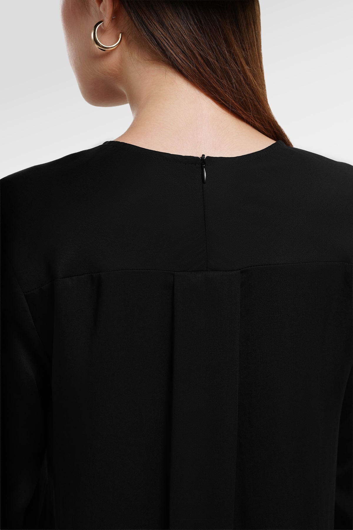 Zea Side Slit Blouse - Black