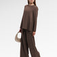 Zea Side Slit Blouse - Dark Taupe