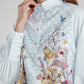 Floral Symphony Crop Shirt - Hydrangea