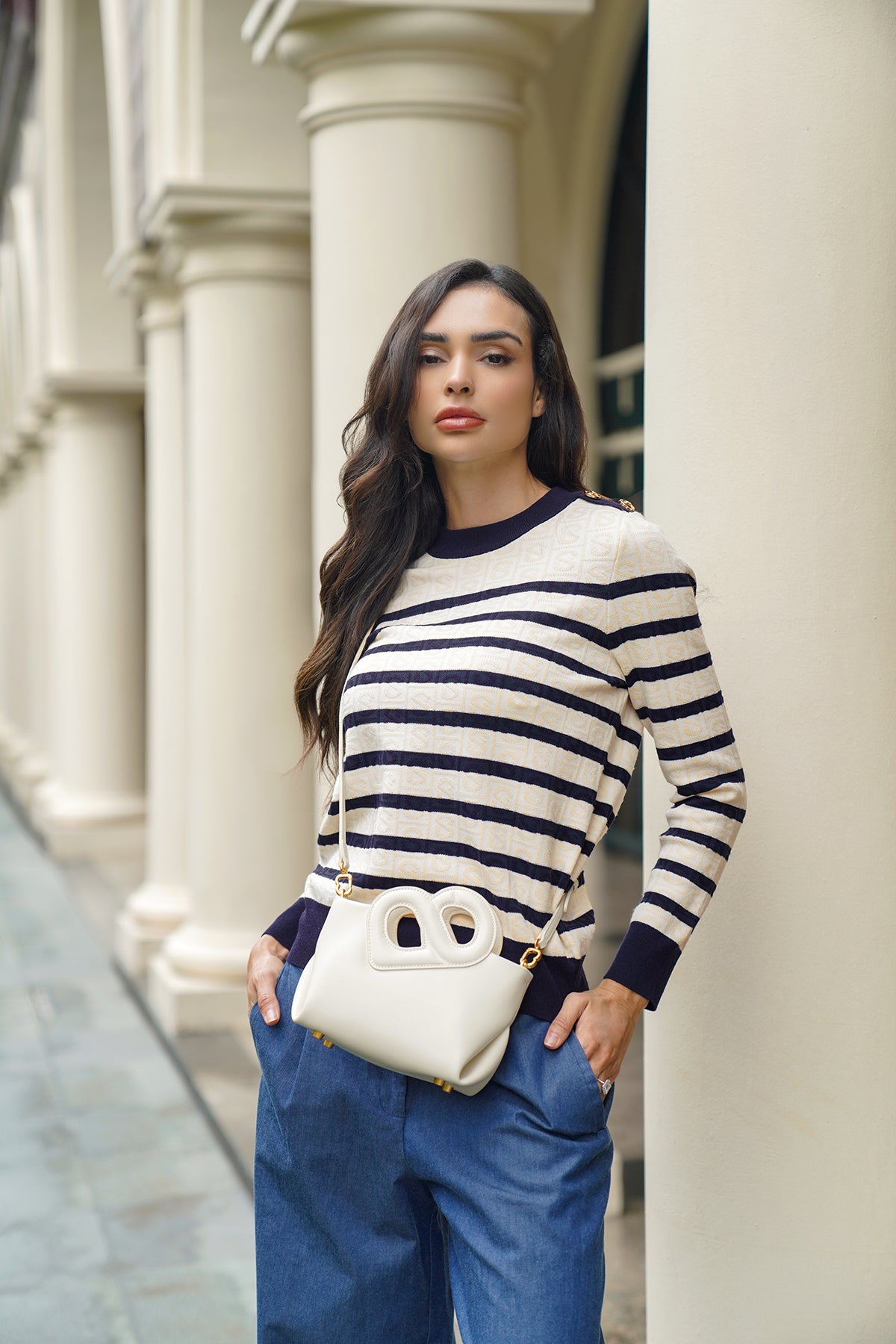 Barbara Monogram Sweatshirt - Nautical