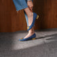 Meela Tweed Pump - Denim