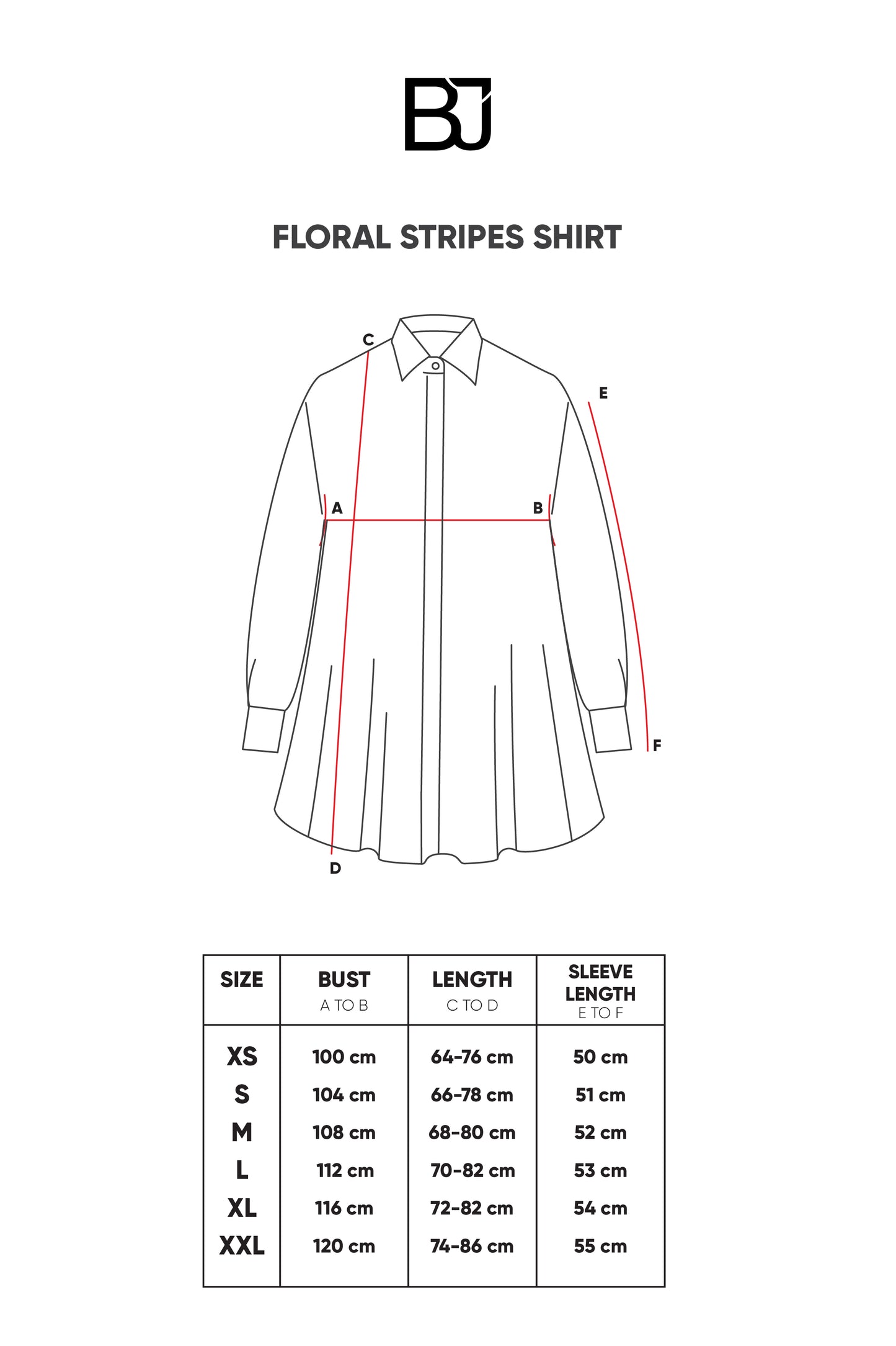 Floral Stripes Shirt - Black