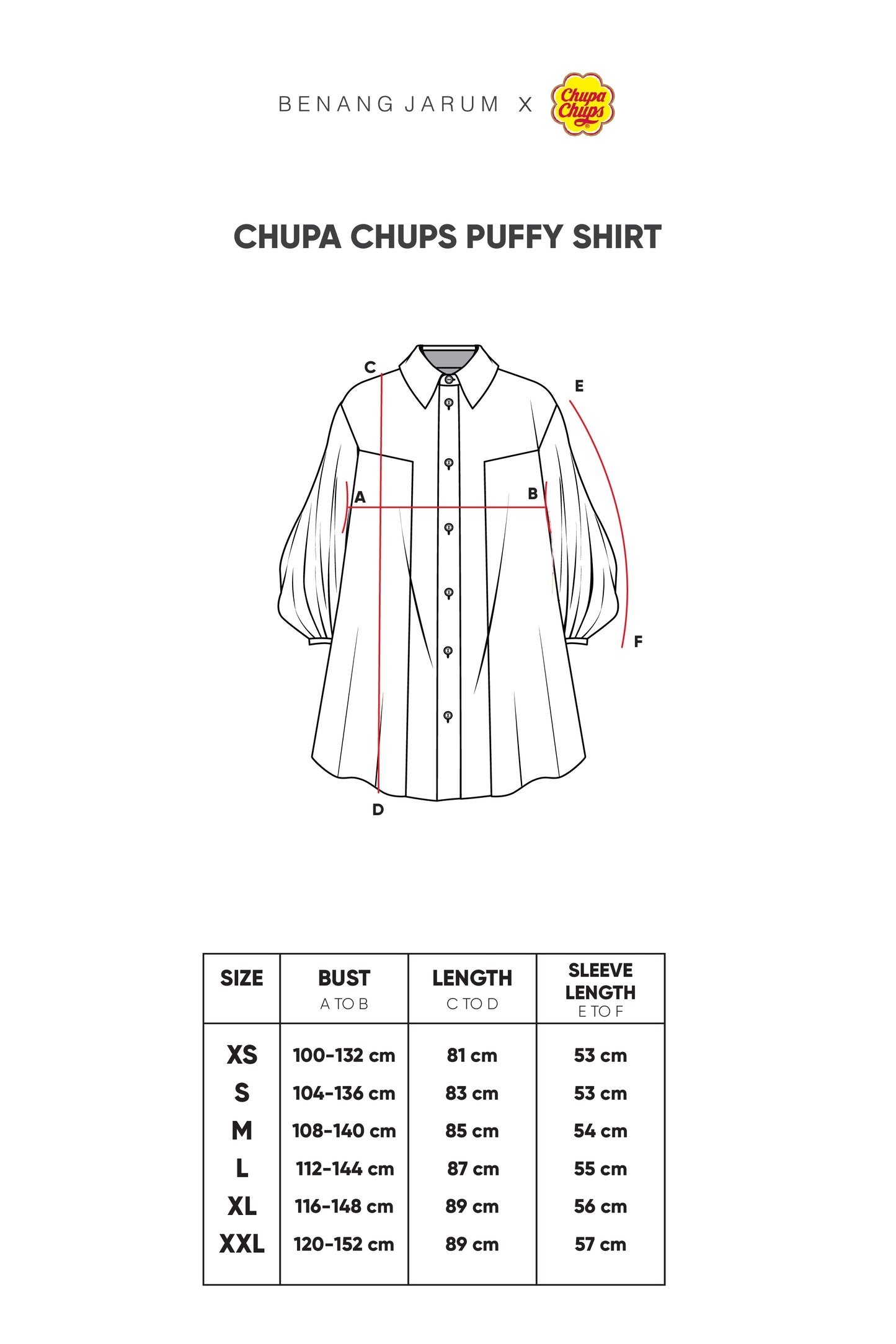 Chupa Chups Puffy Shirt - Lemonade