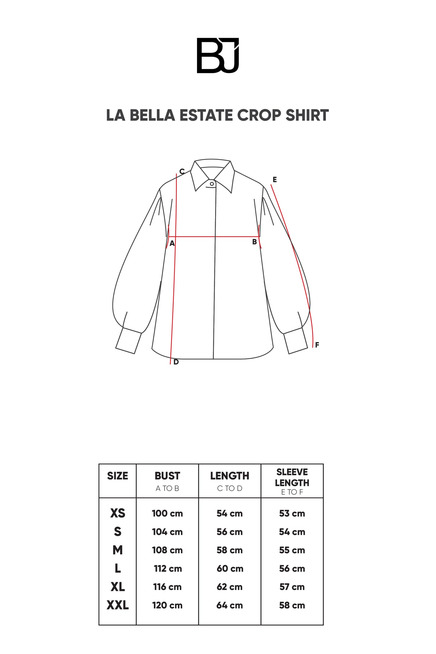 La Bella Estate Crop Shirt - Black