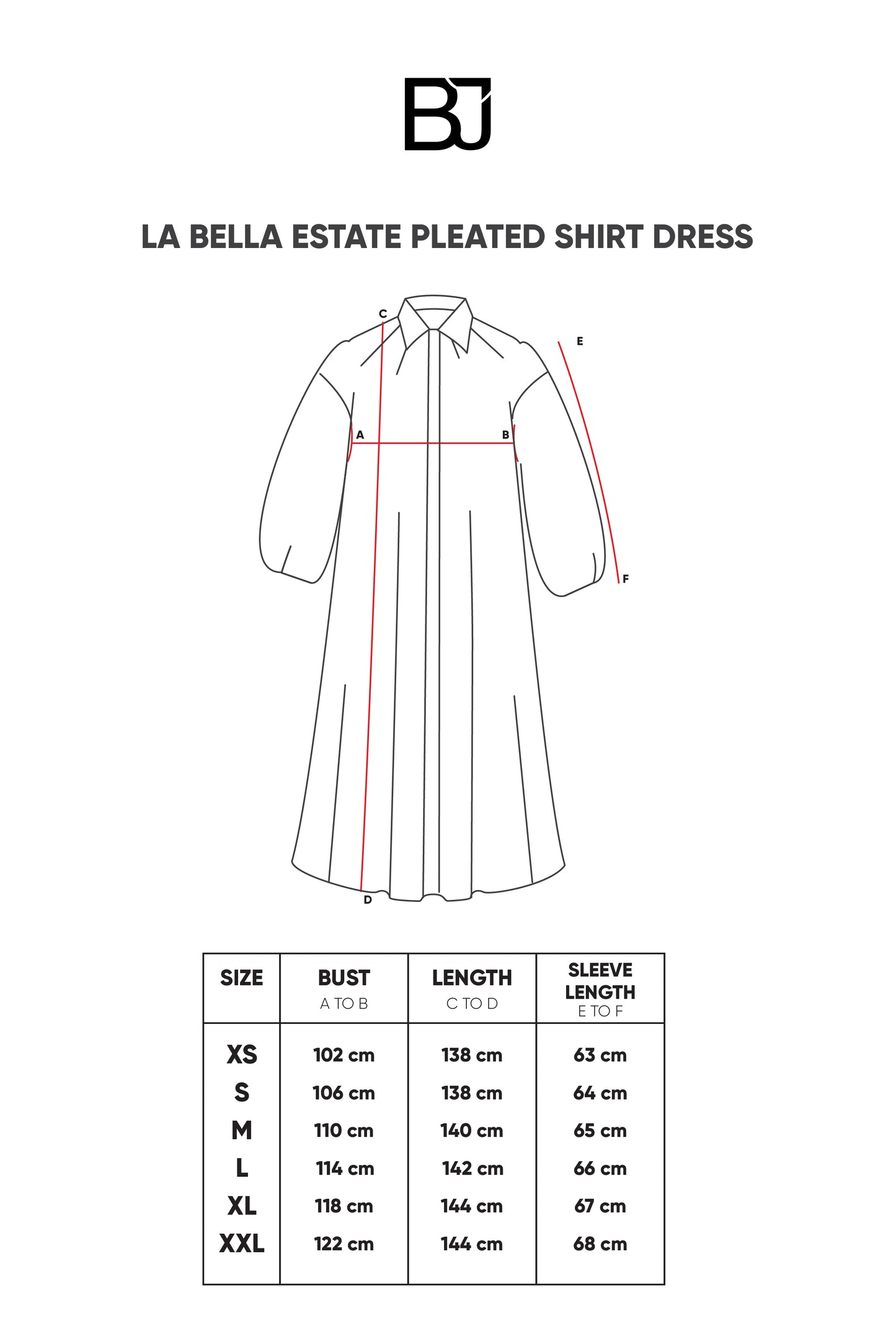 La Bella Estate Pleated Shirt Dress - Black