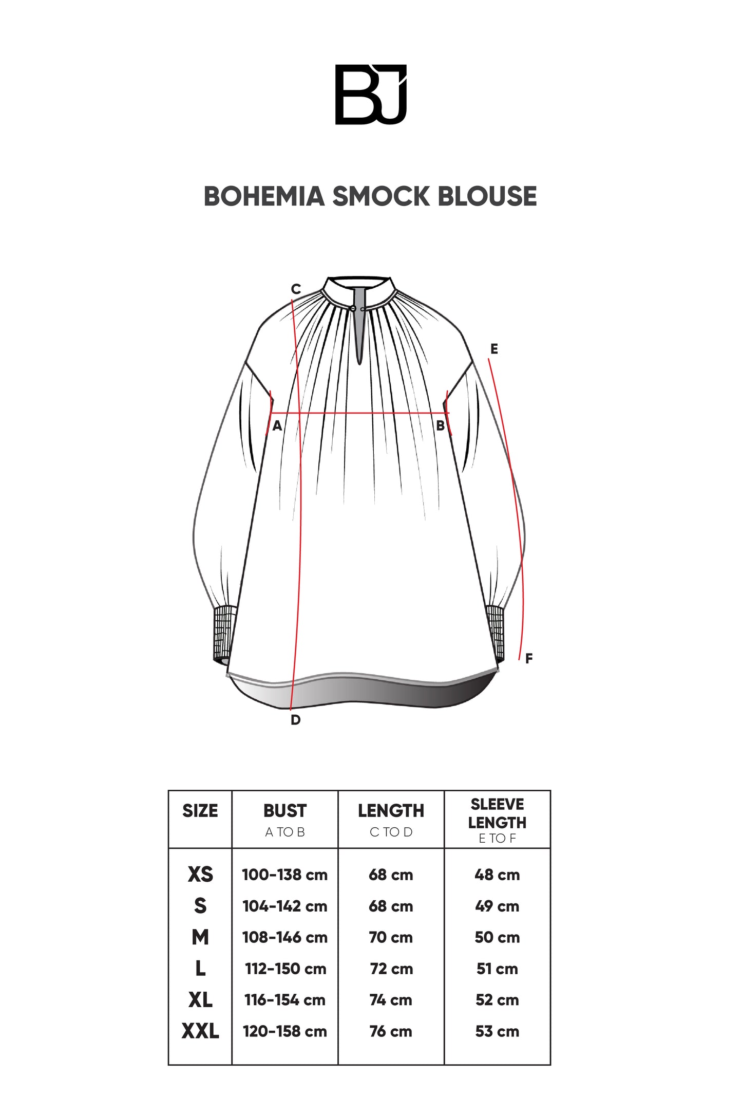 Bohemia Smock Blouse - Multicolor