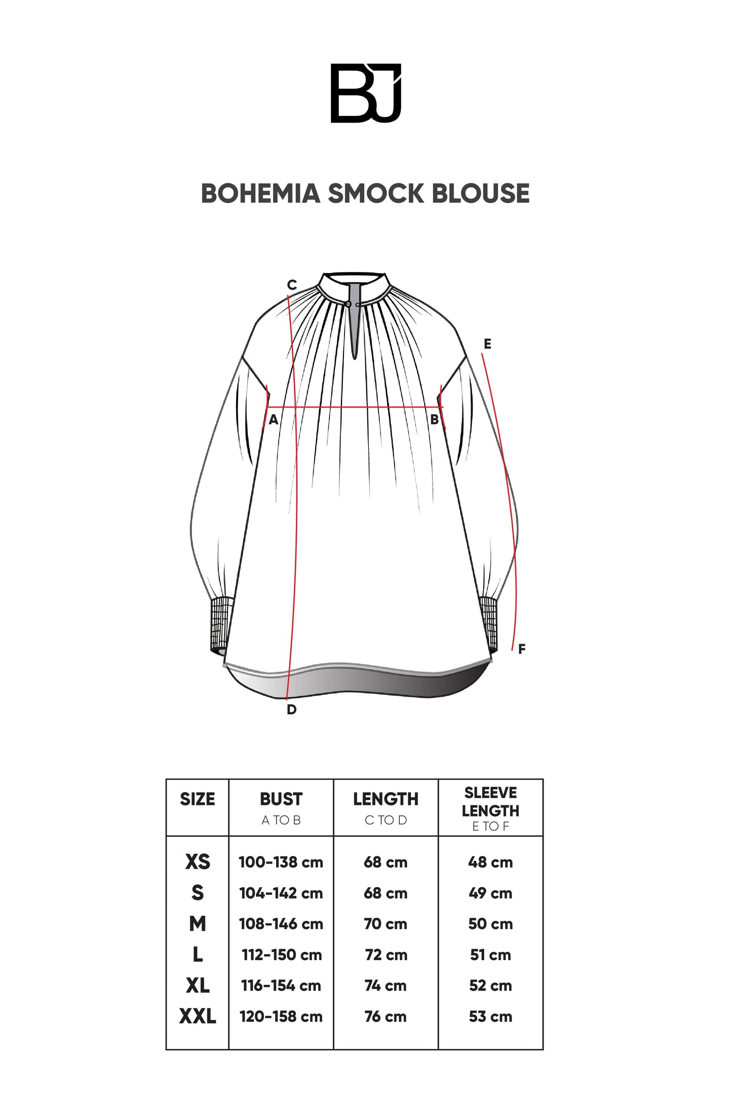 Bohemia Smock Blouse - Peach