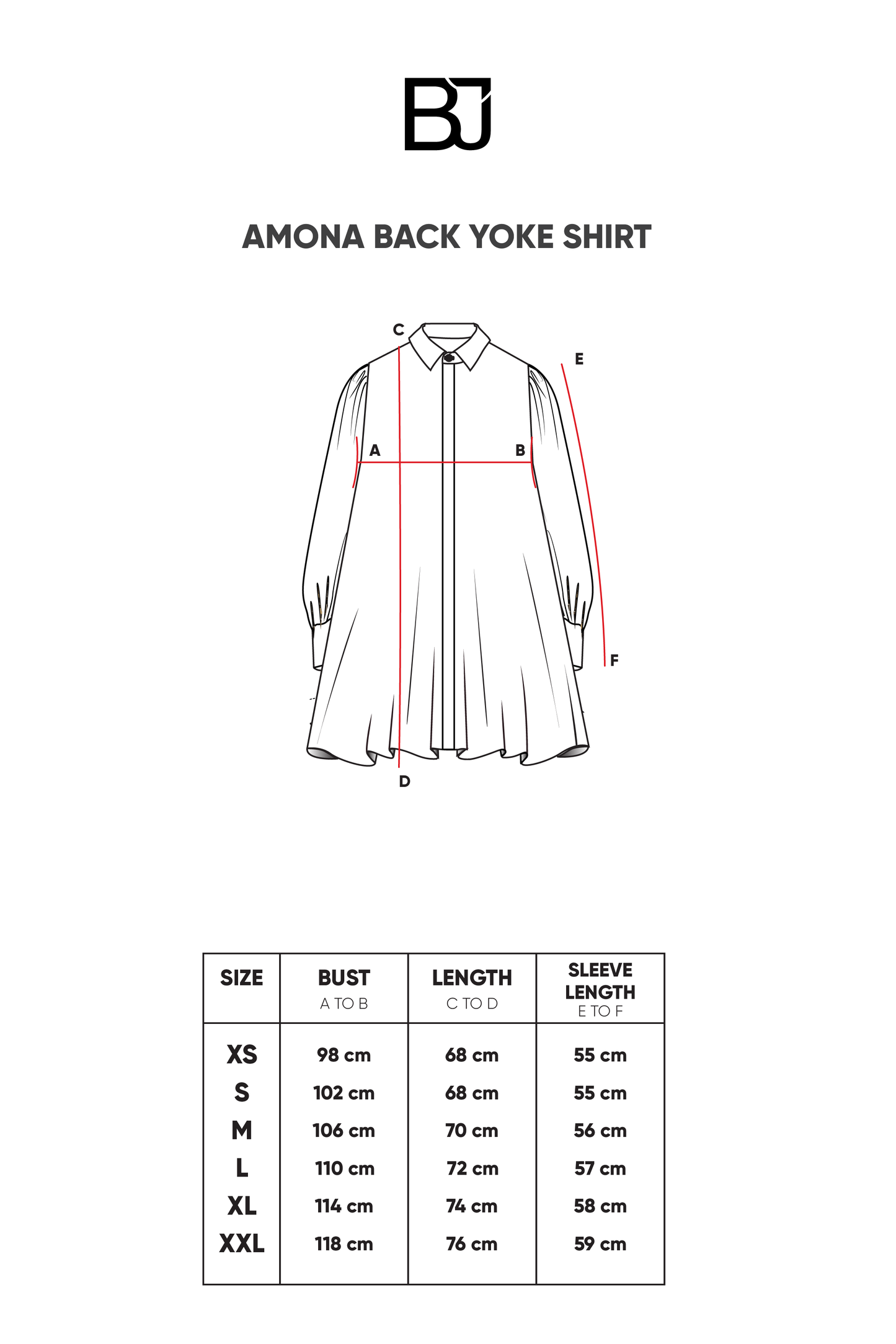 Amona Back Yoke Shirt - Black