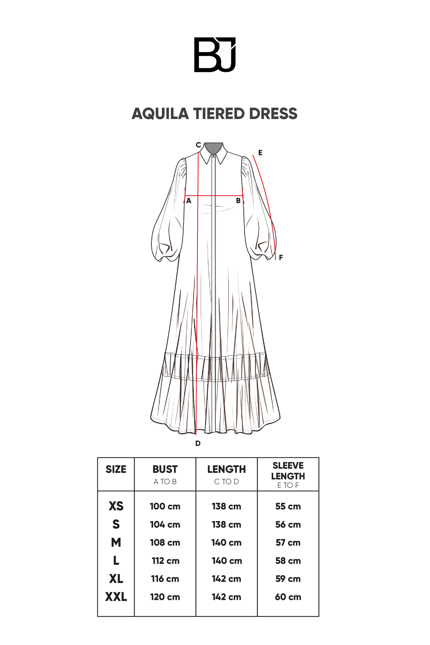 Aquila Tiered Dress - Crimson
