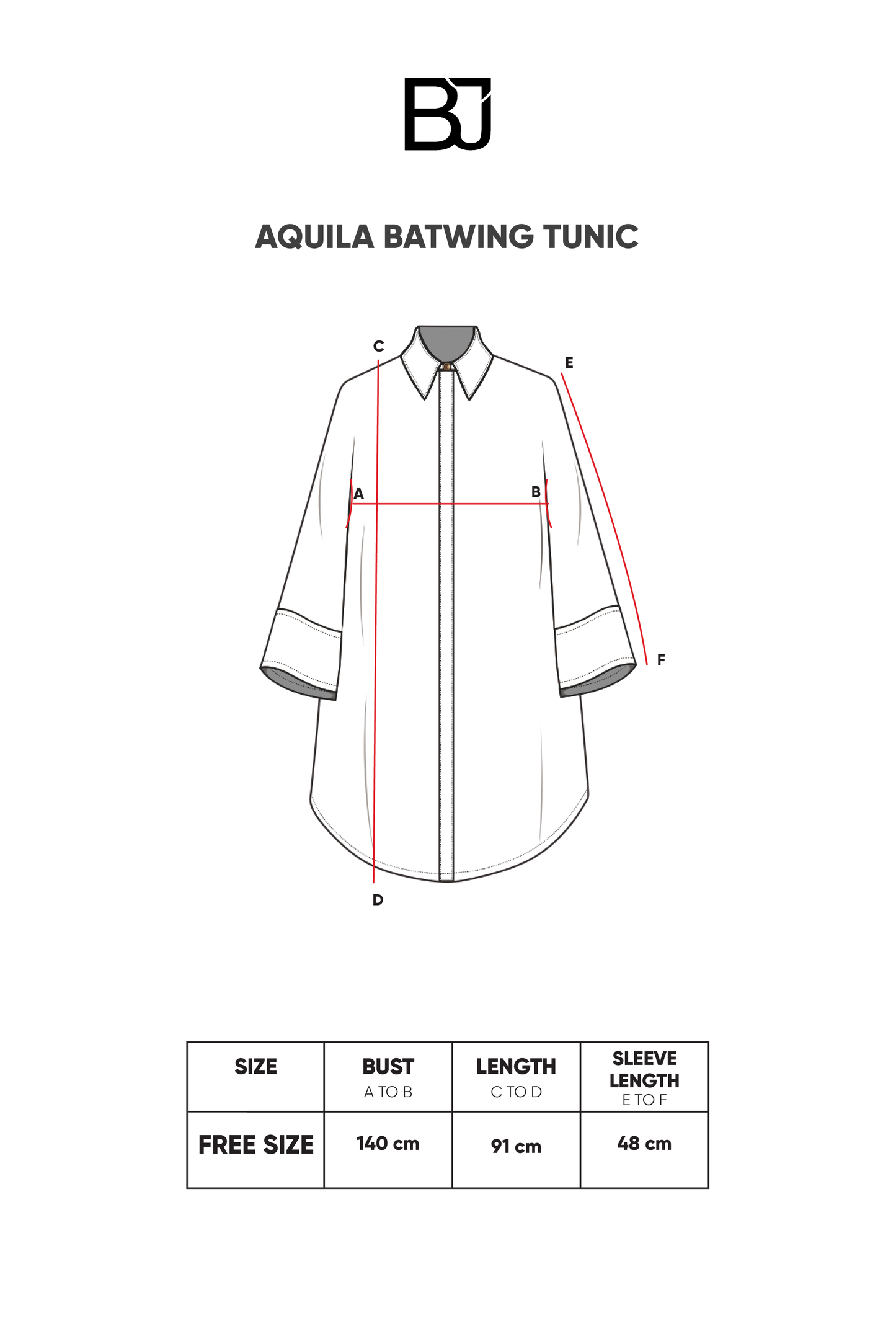 Aquila Batwing Tunic - Crimson