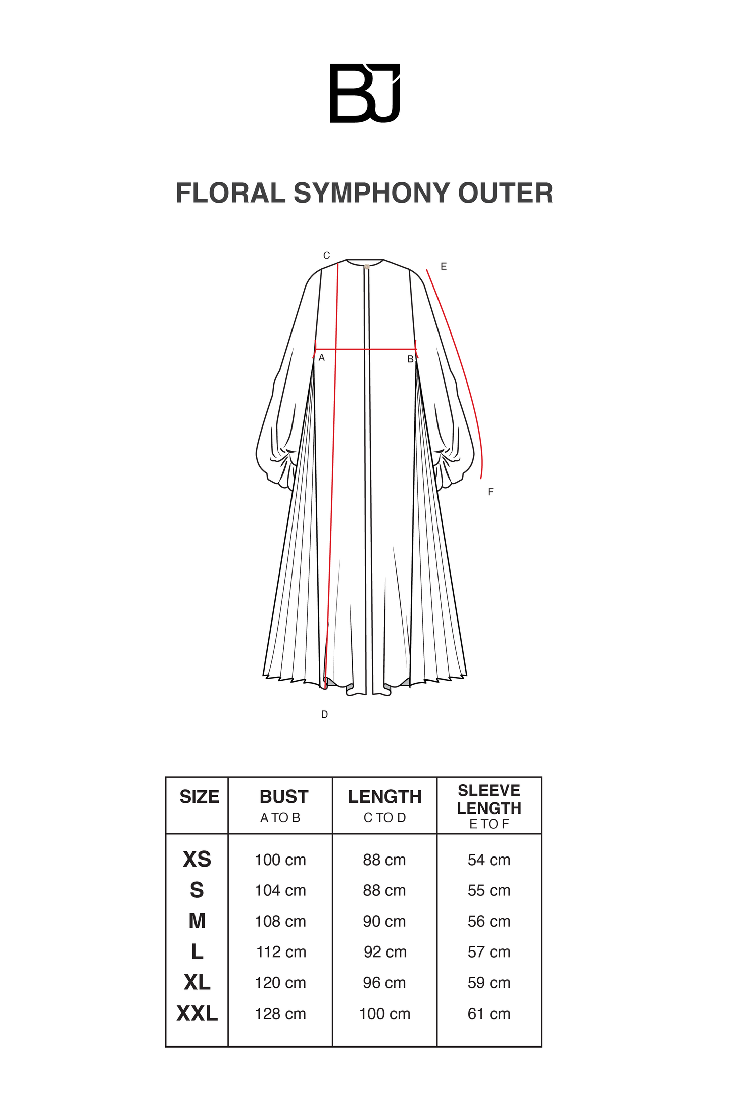 Floral Symphony Outer - Indigo