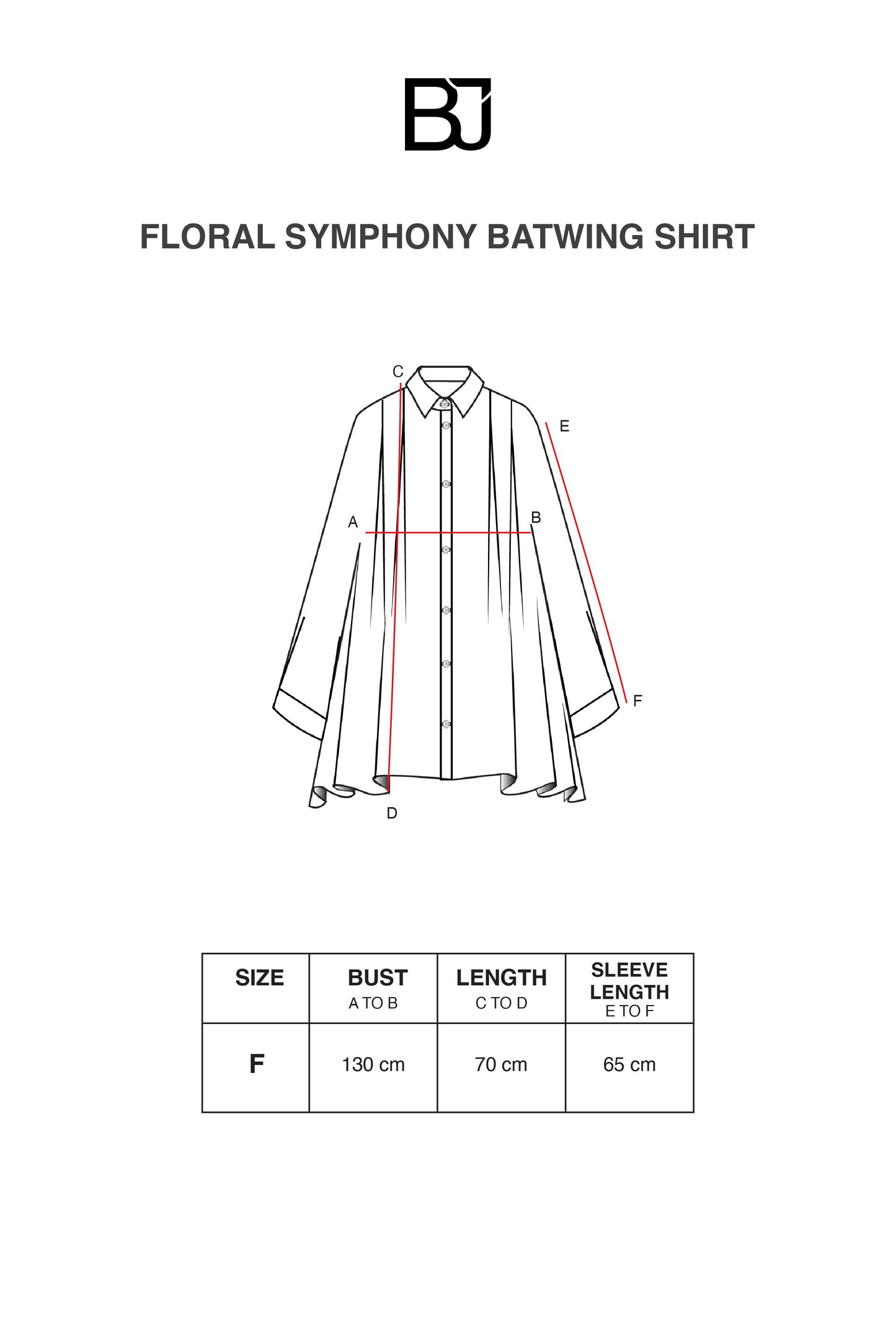 Floral Symphony Batwing Shirt - Poppy