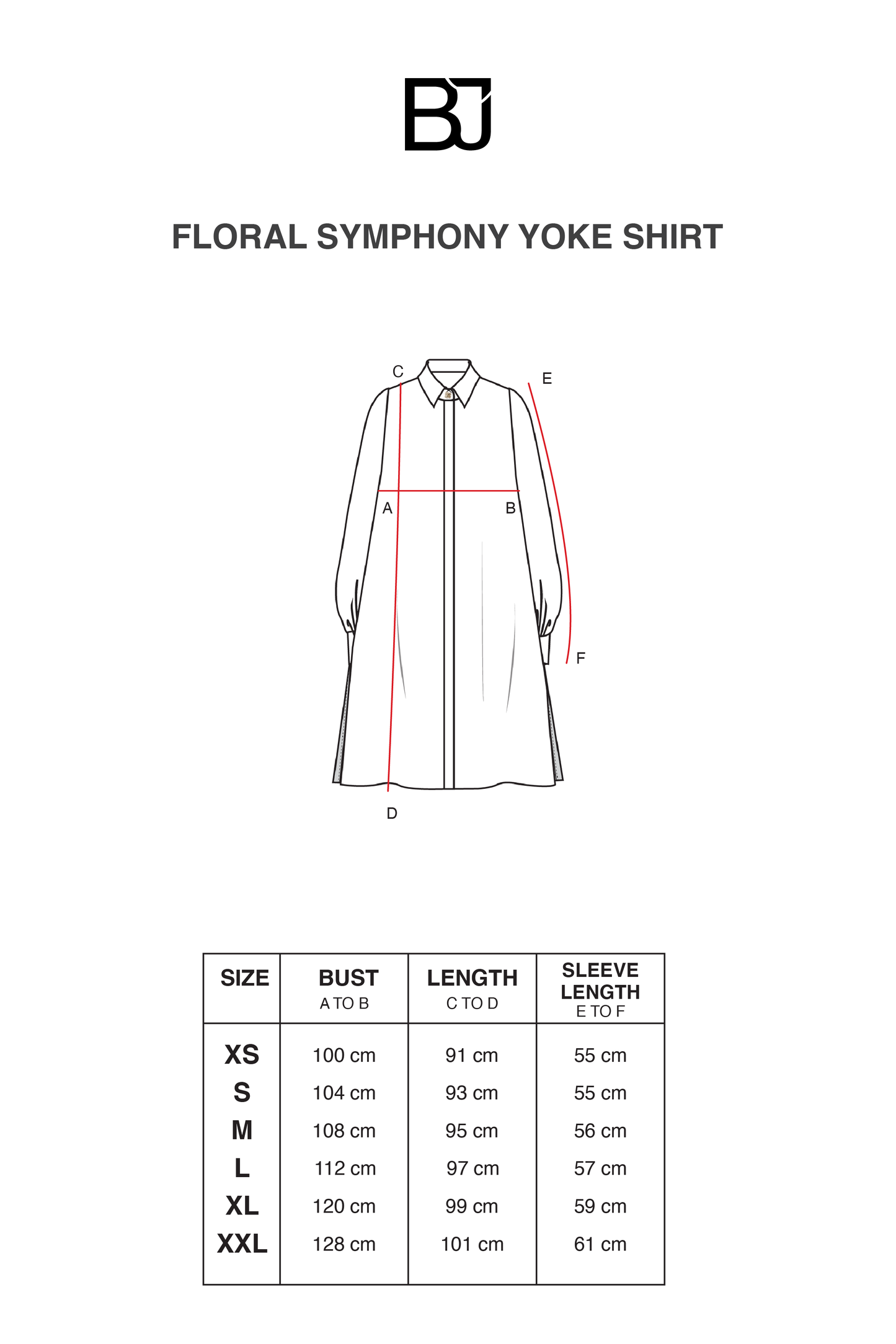 Floral Symphony Yoke Shirt - Indigo