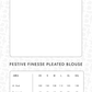 Festive Finesse Pleated Blouse - Blush