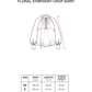 Floral Symphony Crop Shirt - Hydrangea