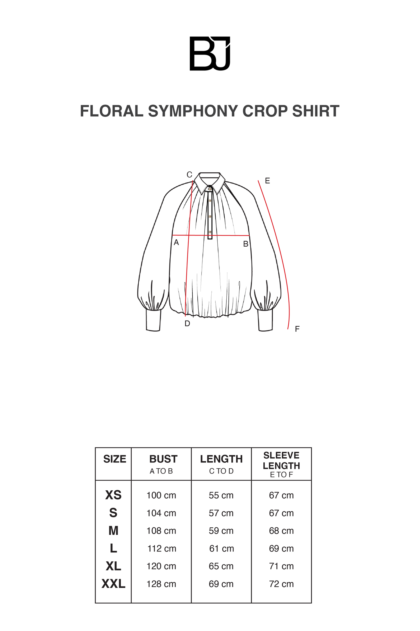 Floral Symphony Crop Shirt - Hydrangea