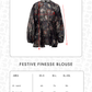 Festive Finesse Blouse - Maple