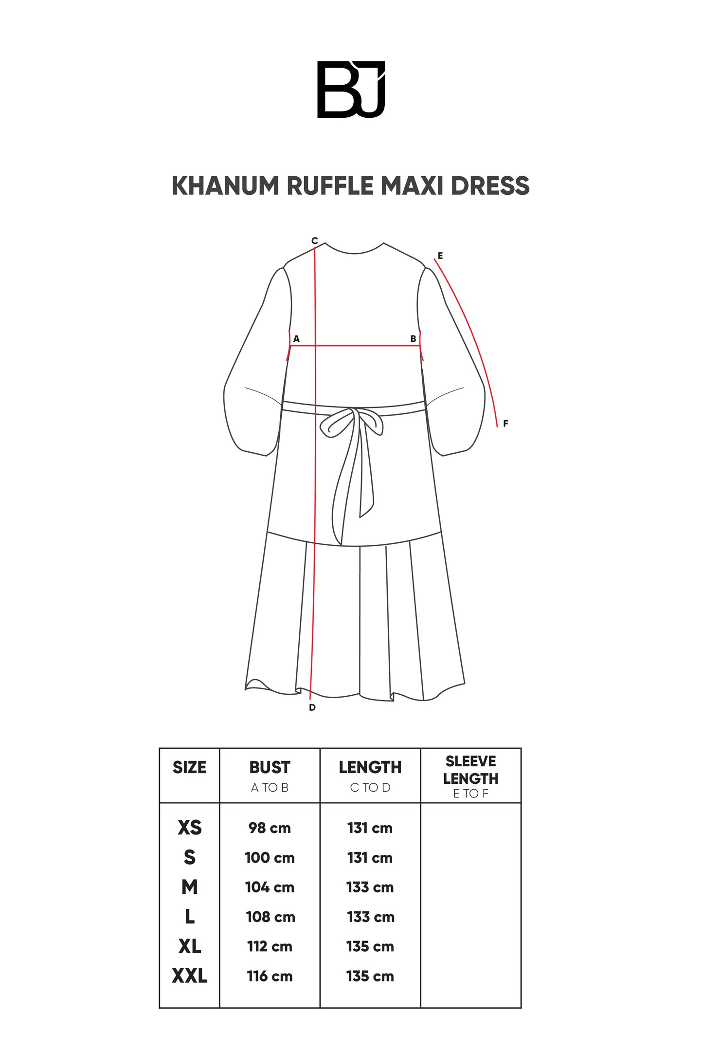 Khanum Ruffle Maxi Dress - Black