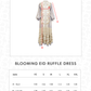 Blooming Eid Ruffle Dress - Blue Bell
