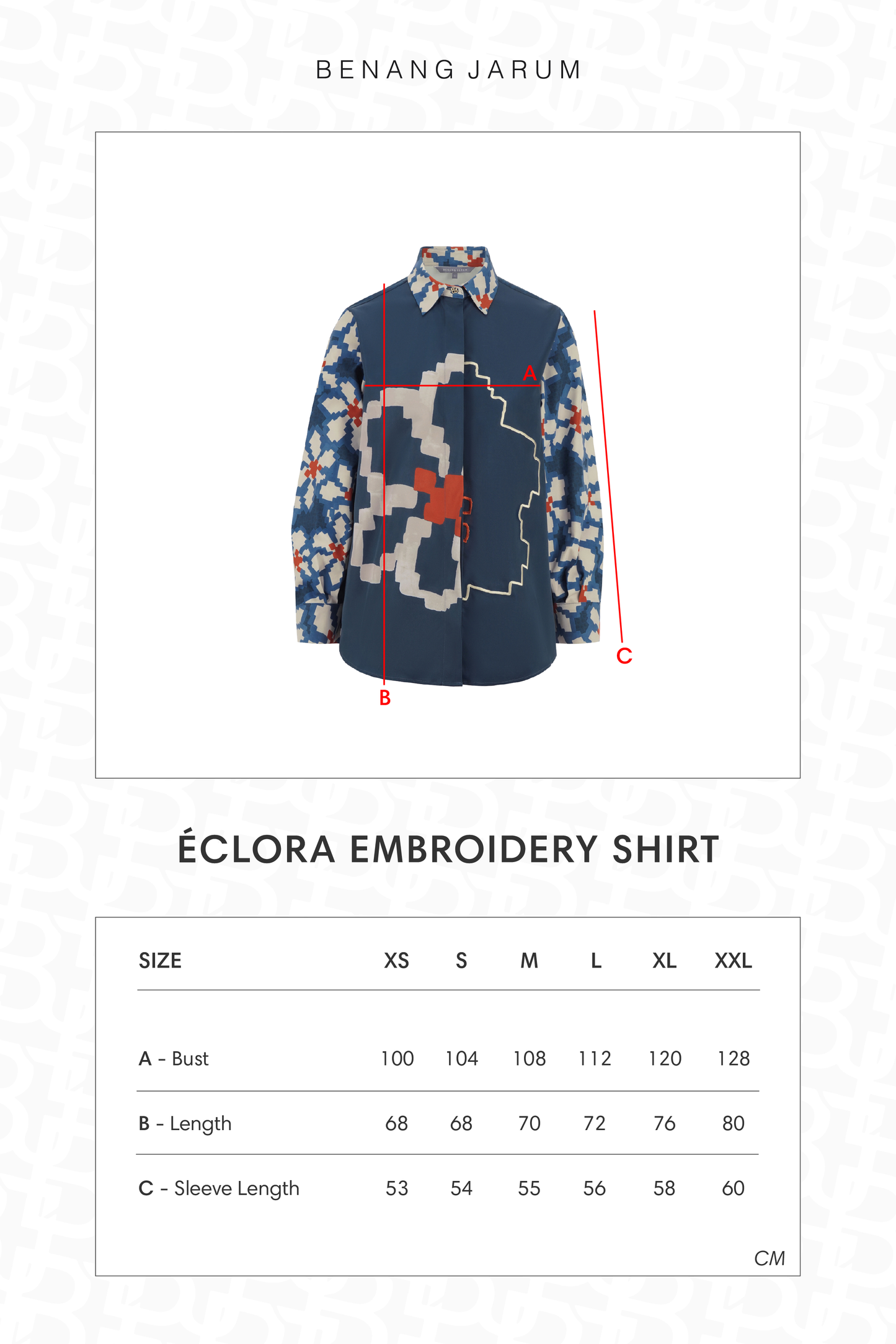 Eclora Embroidery Shirt - Aconitum