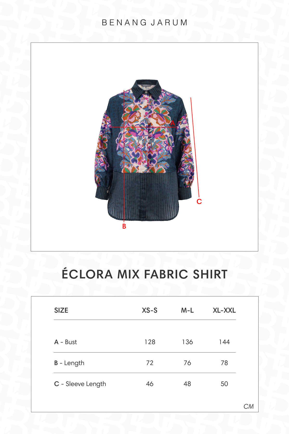 Eclora Mix Fabric Shirt - Aconitum