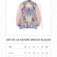 Art De La Nature Smock Blouse - Pink