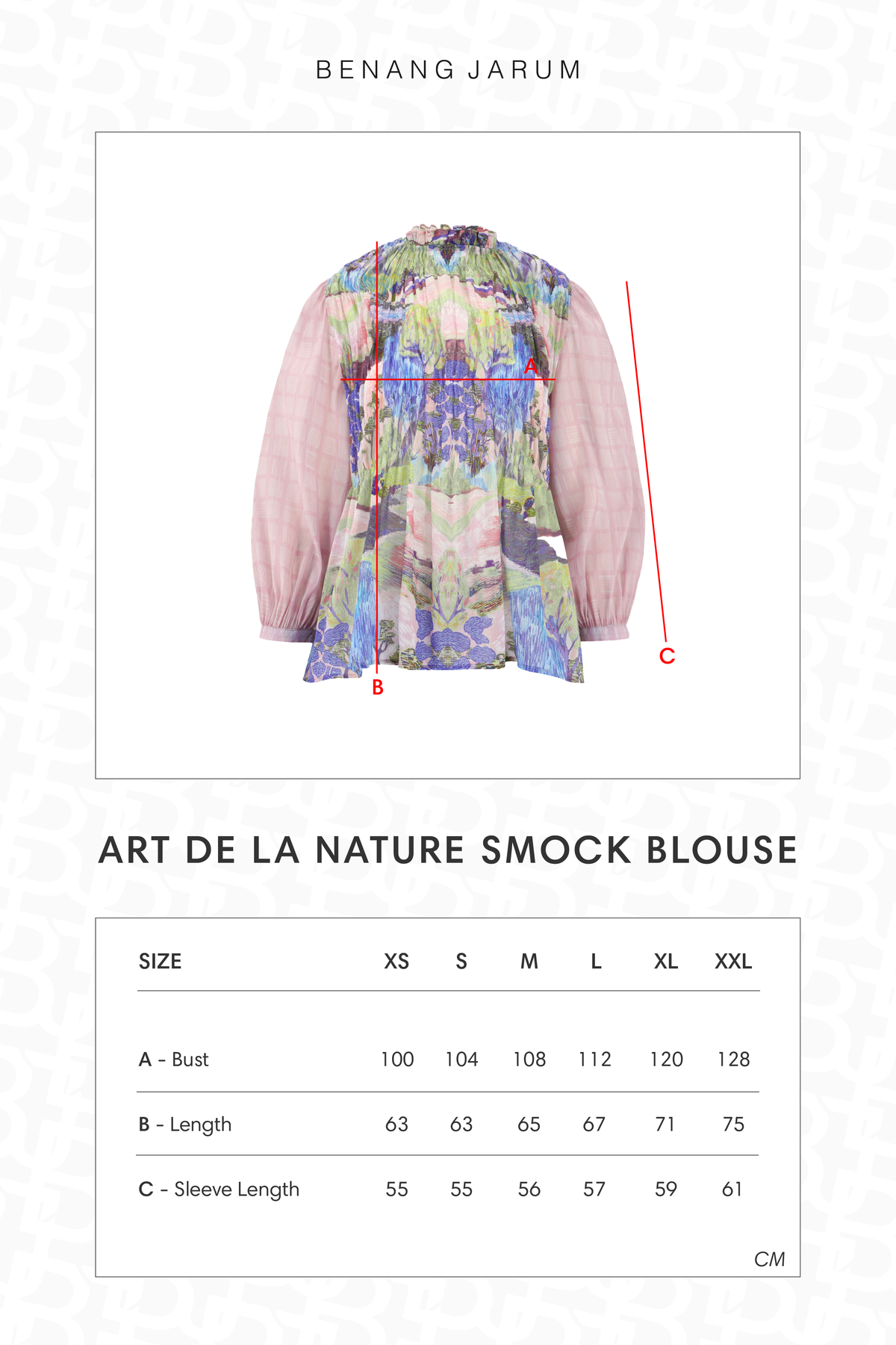 Art De La Nature Smock Blouse - Pink