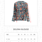 Selena Blouse - Navy Peony