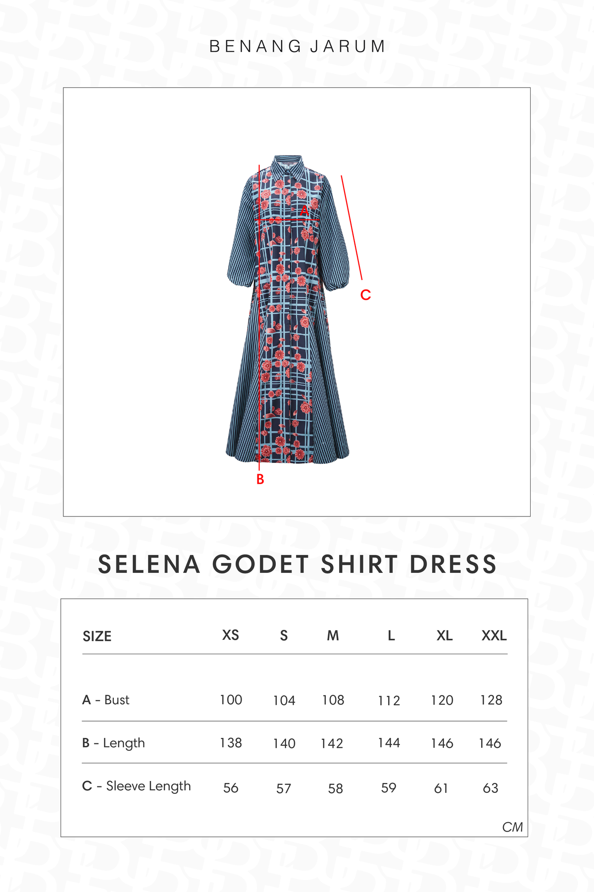 Selena Godet Shirt Dress - Navy Peony