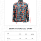 Selena Oversized Shirt - Navy Peony