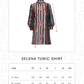 Selena Tunic Shirt - Navy Peony