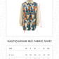 Nauticagram Mix Fabric Shirt - Coral