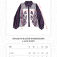Opulent Bloom Embroidery Lace Shirt - Deep Violet