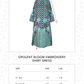 Opulent Bloom Embroidery Shirt Dress - Teal Mirage