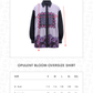 Opulent Bloom Oversize Shirt - Midnight Orchid