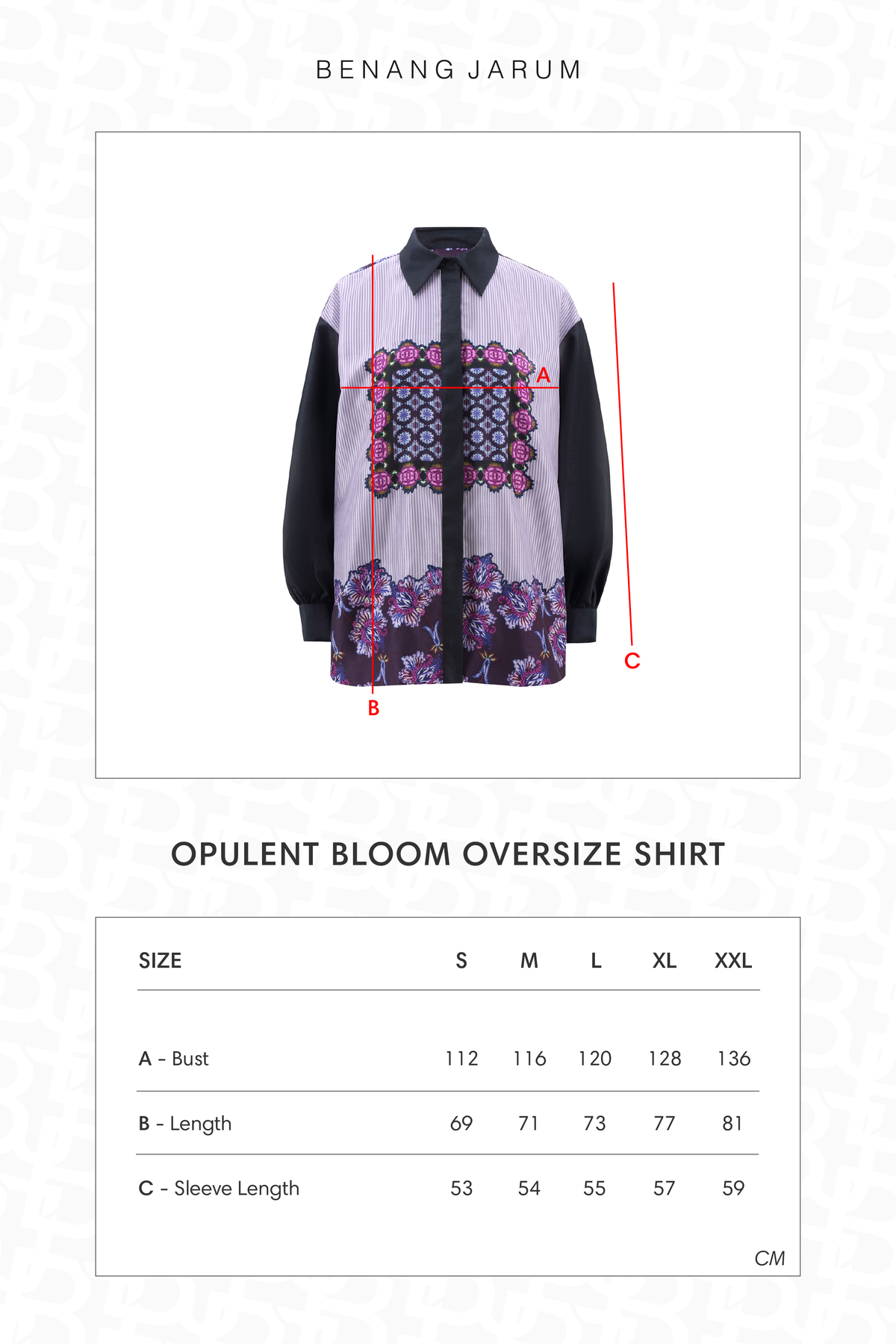 Opulent Bloom Oversize Shirt - Midnight Orchid