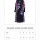 Opulent Bloom Pleated Outer - Midnight Mosaic
