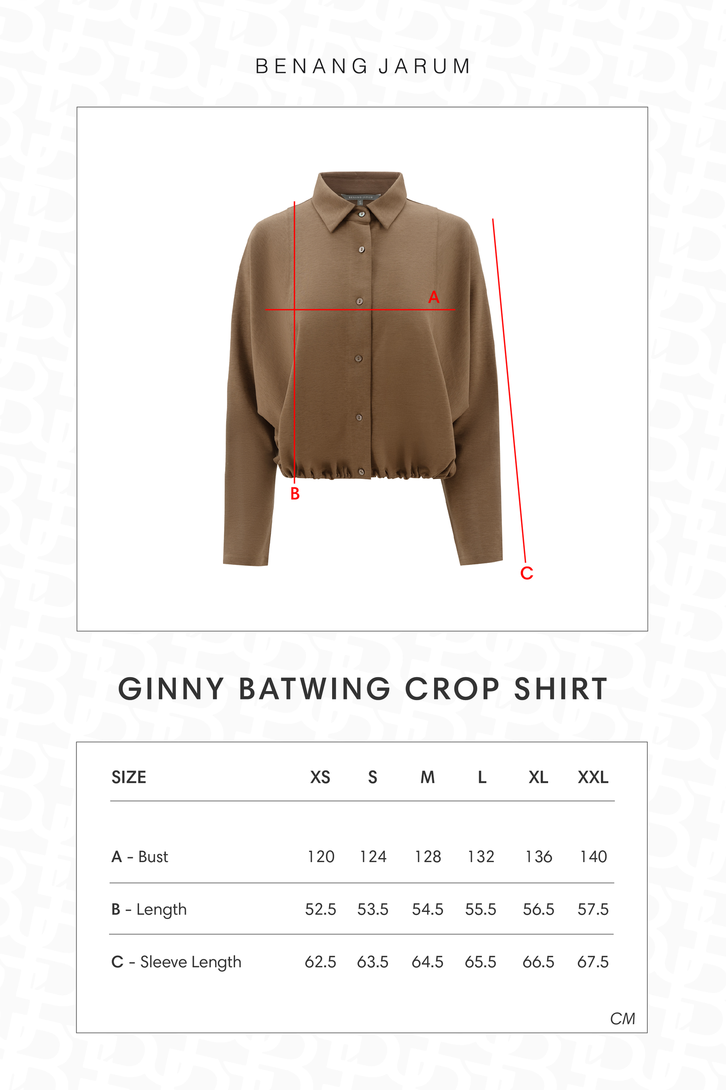Ginny Batwing Crop Shirt - Brown