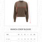 Bianca Crop Blouse - Brown