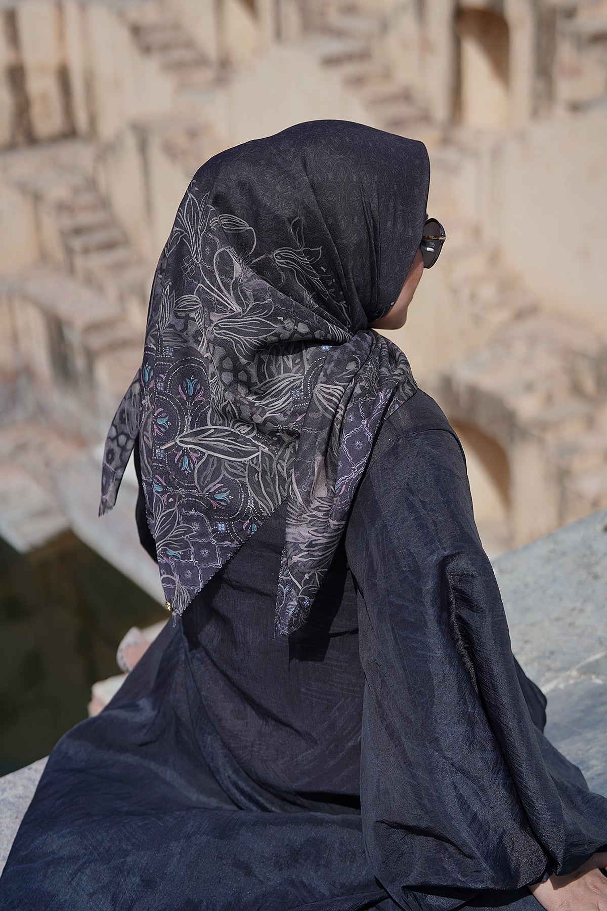 Maharani Voal Square - Black
